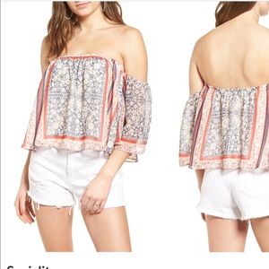 Socialite off the shoulder top